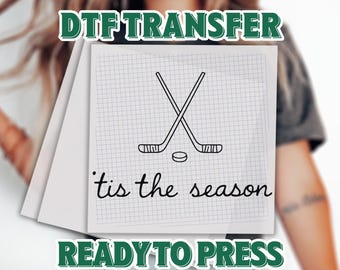 Tis The Season Hockey DTF, Women's Hockey Mama DTF For Game Day, Hockey Coach Dtf, Sports Mom dtf, Ice Hockey Player Gifts DTF