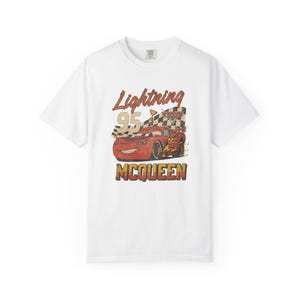 Comfort Colors® Vintage Lightning McQueen Shirt, Disney Cars Shirt, Lightning McQueen Tee, Cars Movie Shirt, Race Car Graphic Tee image 3