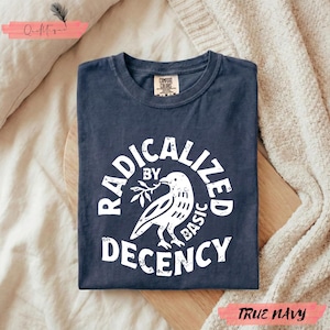Comfort Colors® Radicalized by Basic Decency Shirt, Social Justice Activist Tee, Vintage Graphic T-Shirt