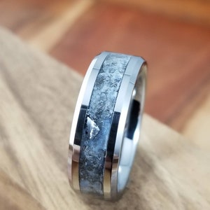 Tungsten Meteorite Glow Ring Meteorite Ring Blue Glow Ring - Etsy