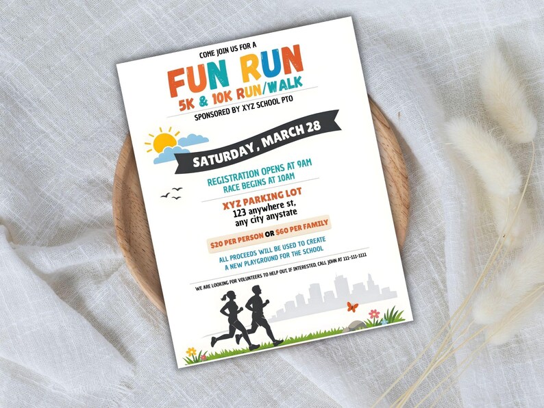 Funny Racing Event Flyer Fun Run Flyer Template: Race Event Poster (canva Download) - Etsy