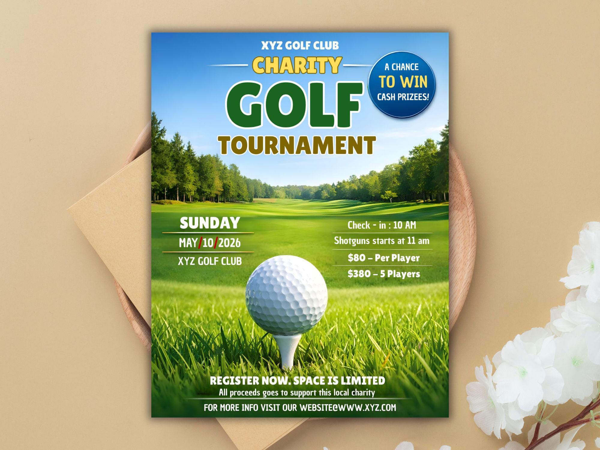 Editable Golf Tournament Flyer, Golf Flyer, Printable Golf Tournament ...