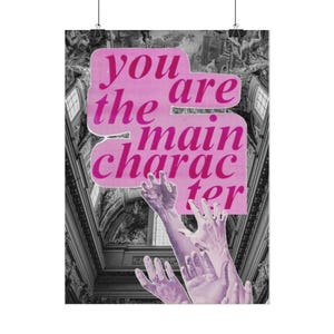 Poster motivazionale &quot;Personaggio principale&quot;: decorazione murale motivazionale