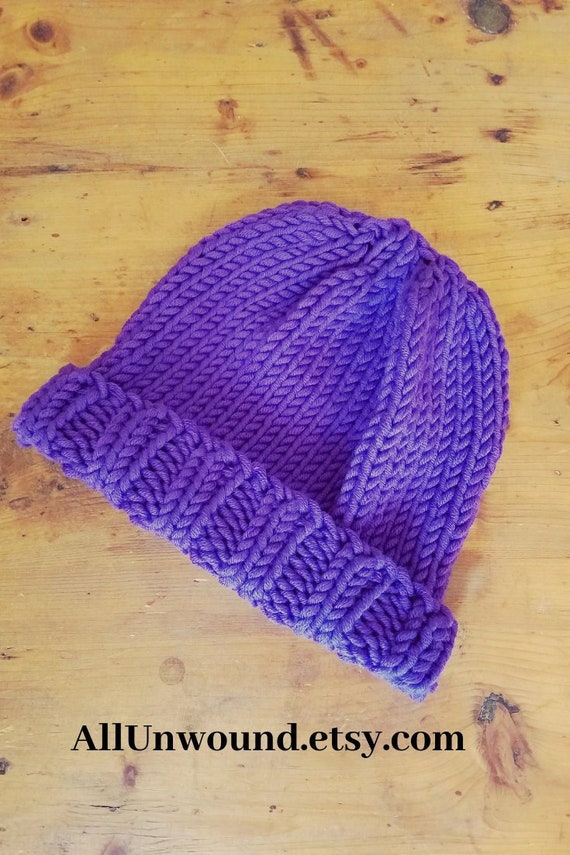 purple stocking cap