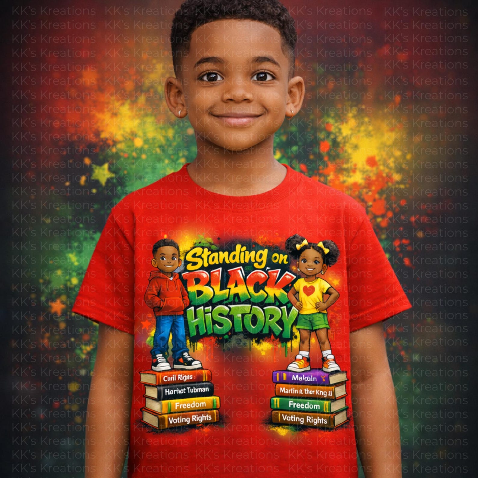 Black History Month Kids PNG – Youth T-shirt Design, Sublimation File ...