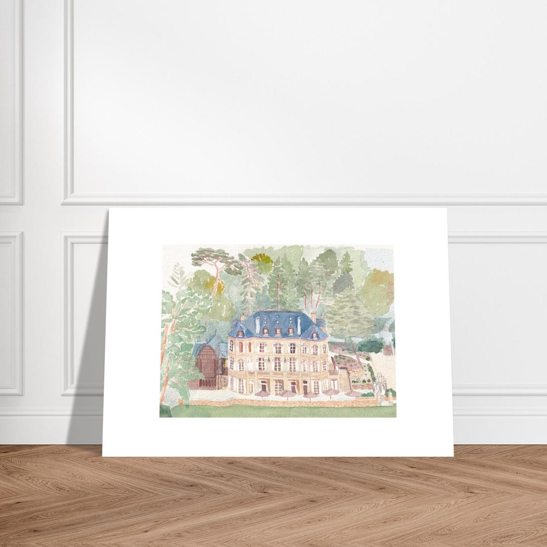 Domaine de Locguénolé - Impression d'art château français - Etsy France