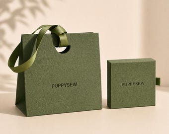 50pcs Personalized Jewelry Packaging Set, 9×9×3.2 cm Box + Gift Bag, Custom Logo, Bridesmaid Gift,Personalized jewelry bag