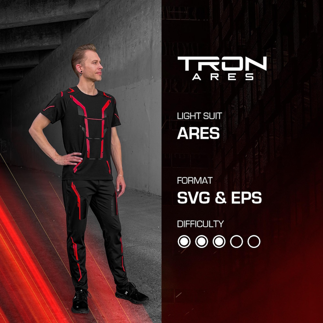 TRON: Ares - Ares Inspired Run / Jogging Light Suit Pattern; Costume ...