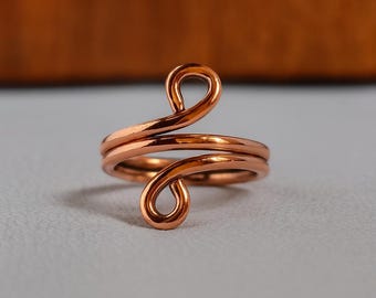 Handmade Solid Copper Statement Ring - Thumb Ring