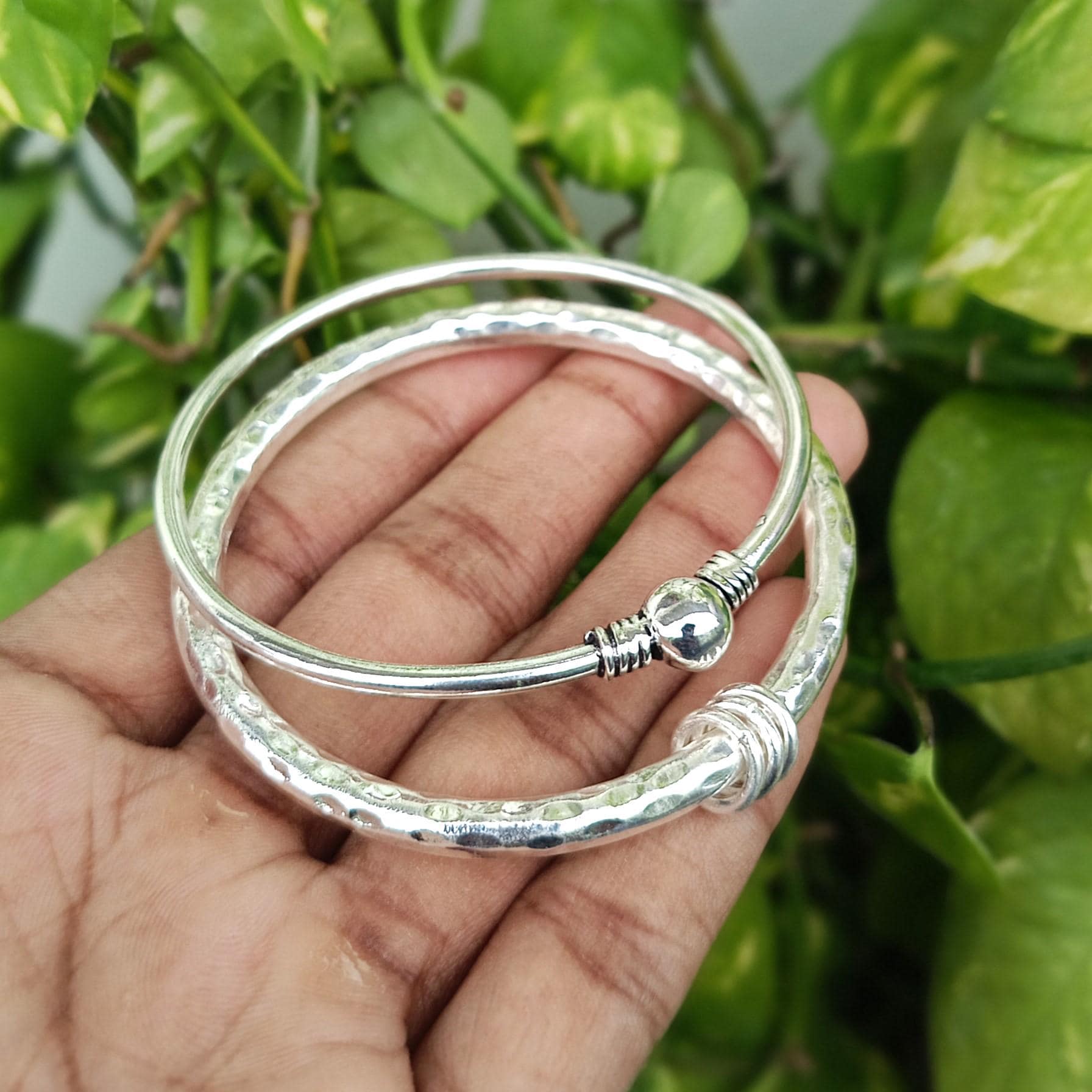 Pure Silver Bangles - Etsy