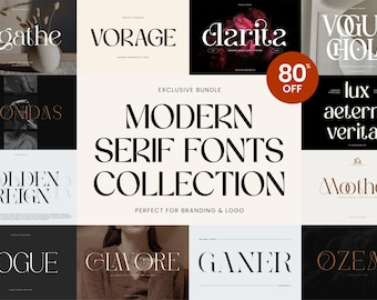 Elegant Modern Serif Font Bundle – Branding & Logos