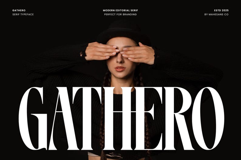 Gathero Serif Font – Modern Editorial Typeface - Etsy