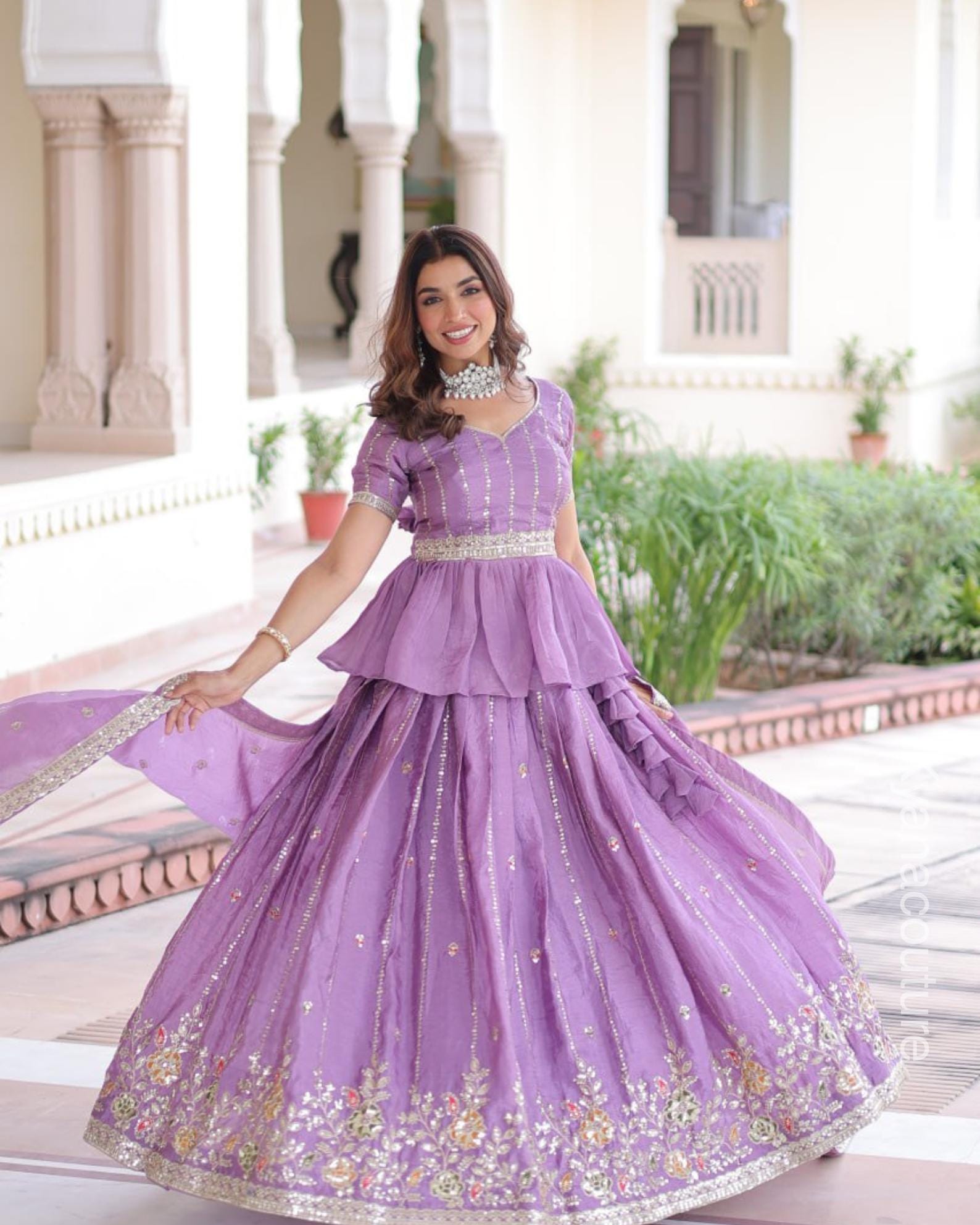 purple indian dress KAGAYD Girls Up In Children's Masquerade Party Stage Performance Dress for Little Girls (Purple, 3-4 Years) : Sports & Outdoors designer finish Purple Readymade Georgette Dupatta Indian