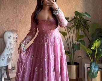 Indian Cotton Silk Gown With Paithani Borders Pink & Violet Twirl Dress for Women Festive Wedding Wear | Party Wear Maxi Dress for Women - Etsy Canada Indian Cotton Silk Gown With Paithani Borders Pink & Violet Twirl Dress for Women Festive Wedding Wear | Party Wear Maxi Dress for Women - Etsy Canada