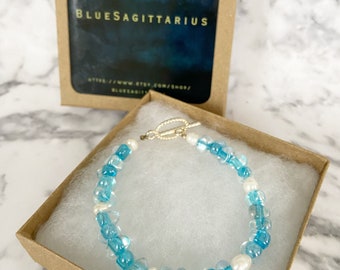blue glass bracelet
