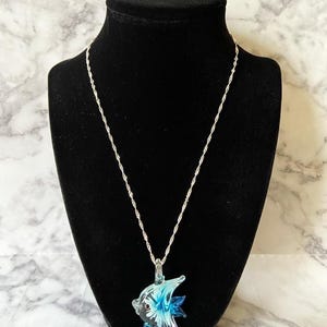 Light Blue Murano Style Glass Angelfish Necklace - Etsy