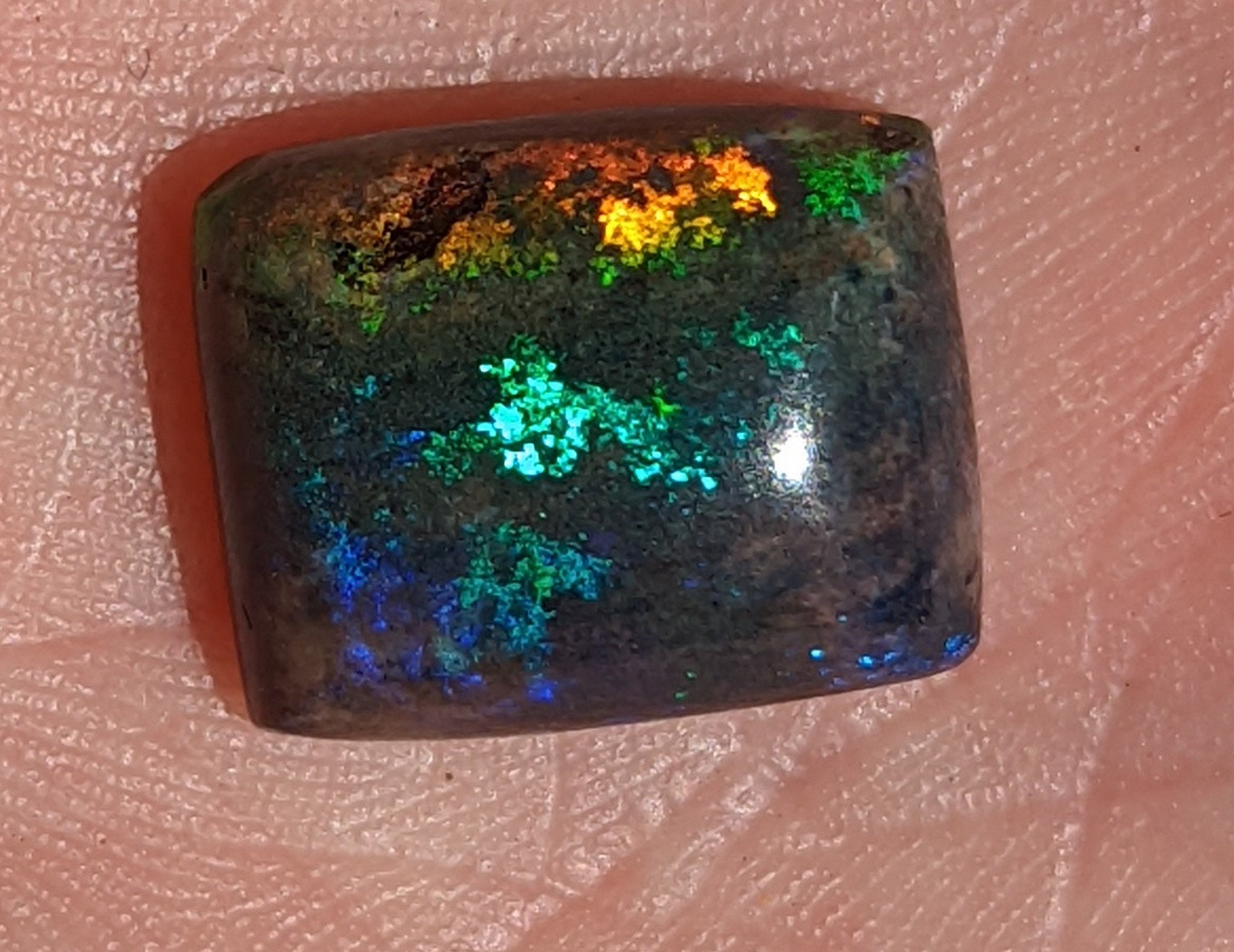 7 Ct. Andamooka Matrix Australian Opal 14.7 x 11.9 mm Sugar Treated