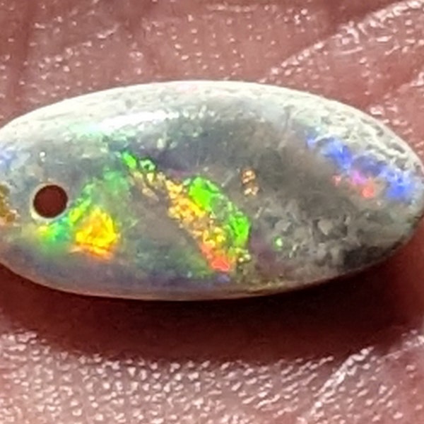 White Base Opal - 2.7 Ct - Drilled - Coober Pedy, Australia