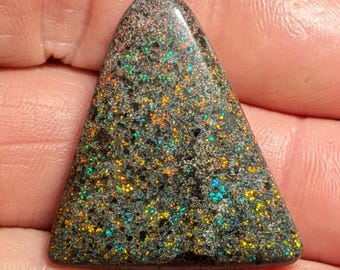 Andamooka Rainbow Matrix Opal - 49 Cts - Australian - Sugar Treated - Not Coated
