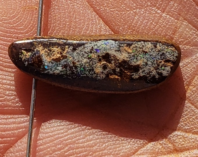 5.7 Ct. Boulder Opal - Drilled - Quilpie - Winton; Australia - 20 x 7 mm