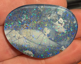 Spencer Idaho Opal Triplet - 62 Ct - Mountain Snowstorm Picture Stone!