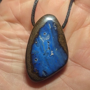 109 Ct. Boulder Opal Pendant, Necklace - Australian - Winton - 43.3 x 26.6 mm