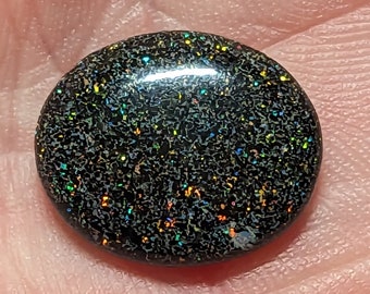 7.9 Ct. Queensland Fairy Opal - Treated Matrix Australian Opal - 20 x 16 mm - Sugar Treated - Resin Coated