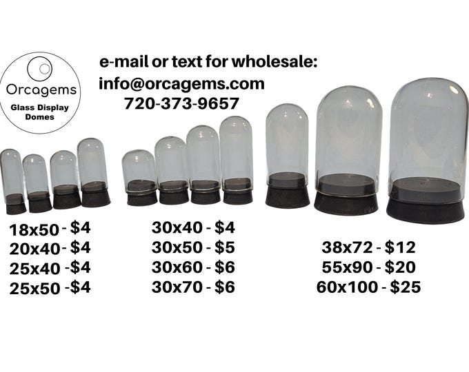 Featured listing image: Volume Discount Glass Domes - Read Full Description