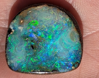 Boulder Opal - 24.7 Ct.  Yowah/Koroit, Australia - 21.5 X 20.5 mm - Excellent Colors