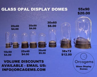 Volume Discount Glass Domes - Read Full Description