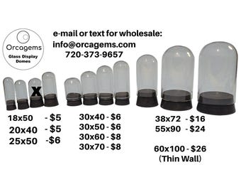 Volume Discount Glass Domes - Read Full Description