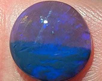 Lightning Ridge Black Opal - 4.4 Ct. - 13 x 12.7 mm - Natural -  Australian