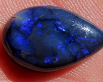 9.6 Ct. Australian Solid Black Opal - 20 X 14 mm
