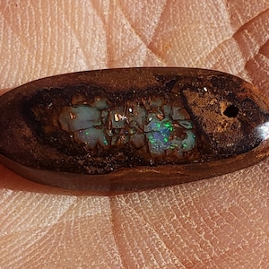 7.7 Ct. Boulder Opal - Drilled - Koroit, Australia - 20.6 x 8.3 mm