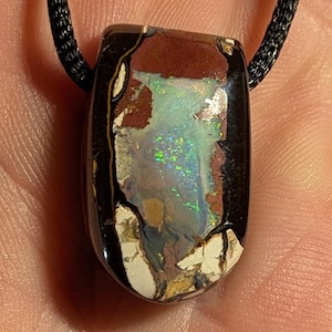 Boulder Opal Pendant, Necklace - 50.5 CT - Australian - Koroit -