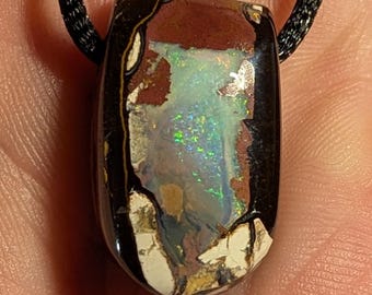 Boulder Opal Pendant, Necklace - 50.5 CT - Australian - Koroit -