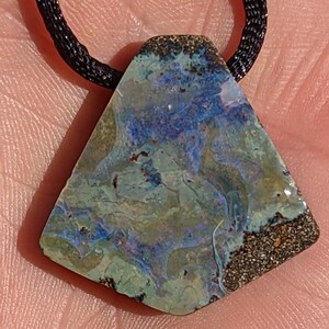62 Ct. Boulder Opal Bead - Pendant, Necklace , Bead- Australian - Winton - 32.3 x 32.8 mm