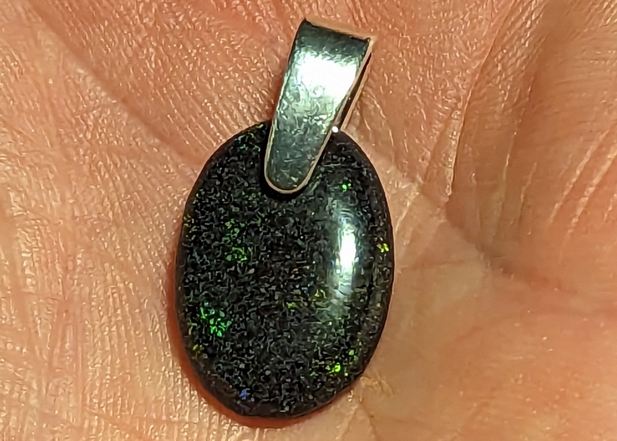 Australian Opal Pendants | Real Black Opal Pendants | Opal Cutters