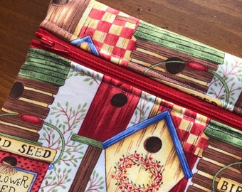 Bird Houses Project Bag for Cross Stitch and other crafts