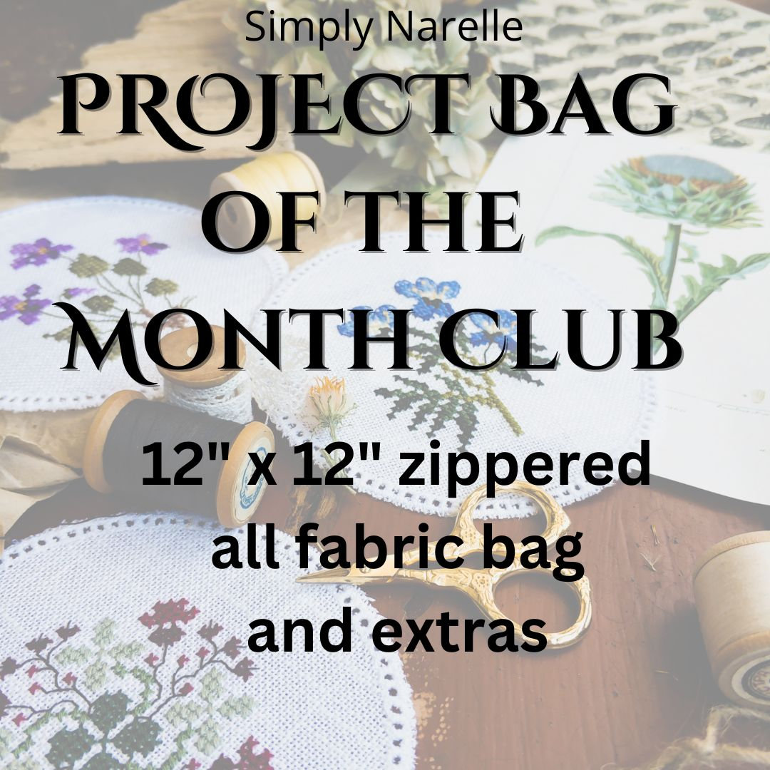 Needlework Bag, Cross Stitch Storage Project Bag, Handicraft Organizer for  Storing Threads and Scissors 