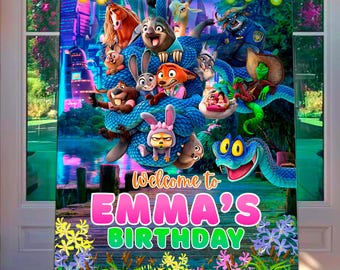 Zootopia Welcome Poster: Zootropolis Wall art template (Digital Download) – ZO03