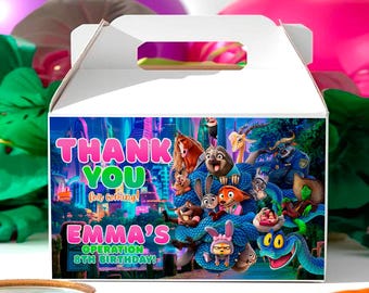 Zootopia Box Label: Zootropolis Sticker in Canva (Digital Download) – ZO03