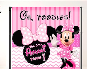 Minnie Birthday Banner: Editable Mickey Wall Art (Digital Download) – MYM09
