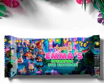 Zootopia Chocolate Bar Wrap: Zootropolis Wrapper template (Digital Download) – ZO03