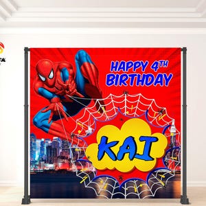 Spider-fotobanner: aangepaste spiderman-banner (digitale download) – SPD04