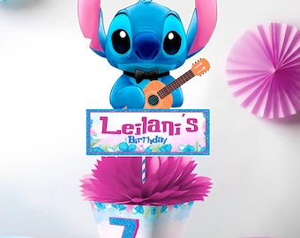 Lilo and Stitch Centerpiece: Editable Party Decor (Digital File) - STI01