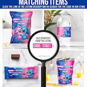Stitch Gender Reveal Banner: Editable Stitch and Angel Theme Wall Art (Digital Download) – STA01 image 9