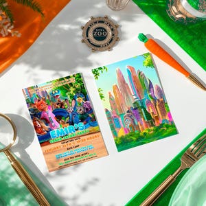 Zootopia Zoo Party Invitation: Zootropolis Card template (Digital Download) – ZO02 Bild 3