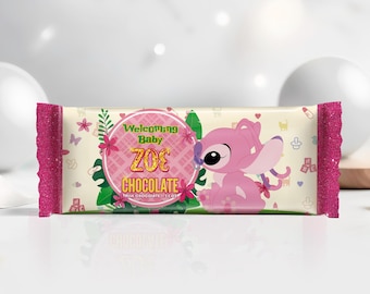 Angel Baby Shower Chocolate Bar Wrap: Stitch Wrapper (Digital Download) – ANG02