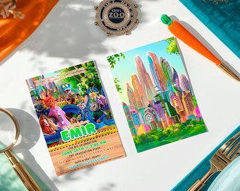Zootopia Graduation Invitation: Zootropolis Prom Card template (Digital Download) – ZO02
